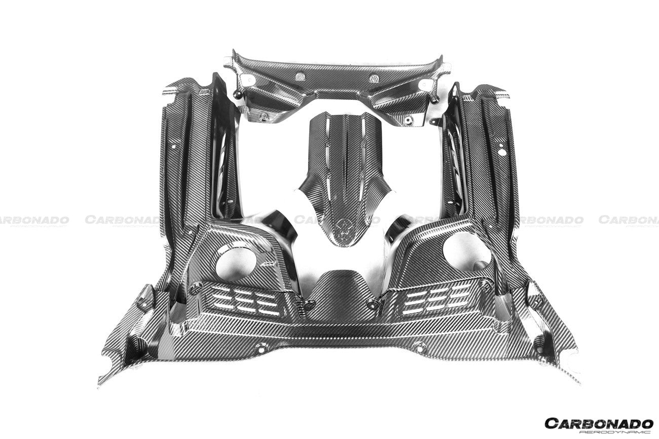 2020-2024 Maserati MC20 Dry Carbon Fiber Engine Bay Room Interior - Carbonado Aero