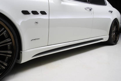 2005-2008 Maserati Quattroporte W Style Side Skirts - Carbonado
