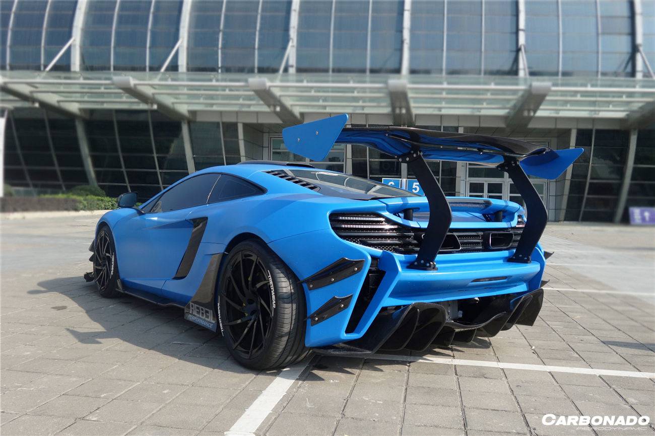 2011-2017 McLaren 650S/MP4 12C Rebel Performance Style Spoiler and rear bumper - Carbonado Aero