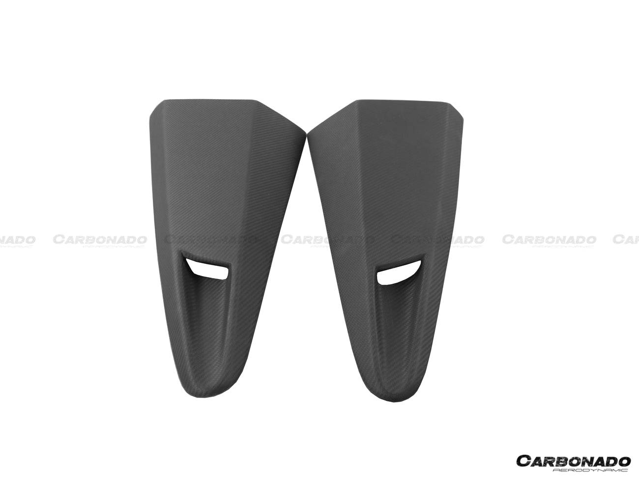 2011-2017 McLaren 650S/MP4 12C BKSS Style Carbon Fiber Quarter Window Scoops - Carbonado Aero