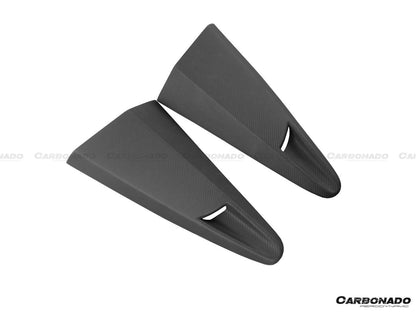 2011-2017 McLaren 650S/MP4 12C BKSS Style Carbon Fiber Quarter Window Scoops - Carbonado