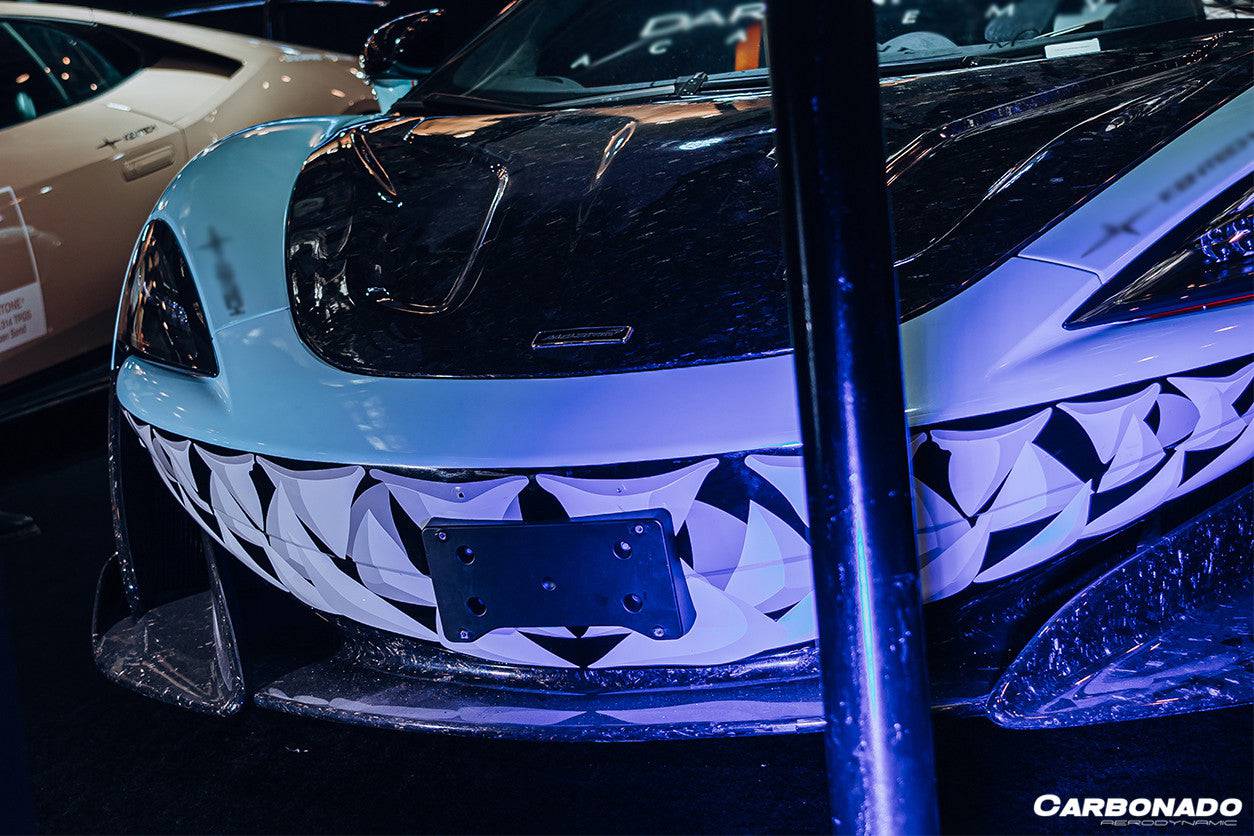 2018-2021 McLaren 600LT Carbon Fiber Front Bumper Side Splitter - Carbonado Aero