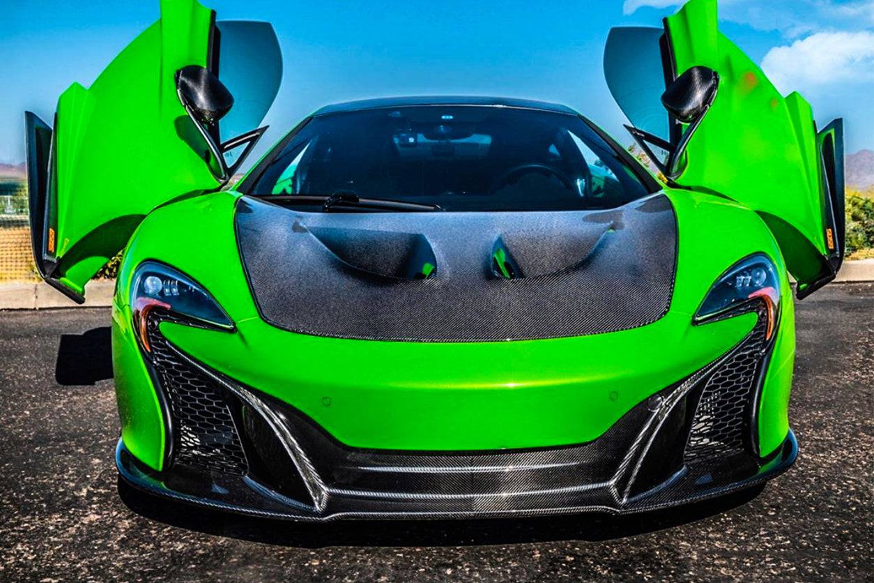 2014-2017 McLaren 650S OEM Style Carbon Fiber Front Lip - Carbonado