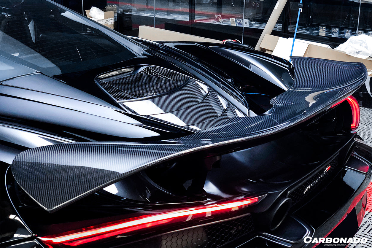 2017-2022 McLaren 720S Coupe Only DRY Carbon Fiber Engine Cover Replacement （Dont Fit Spyder） - Carbonado