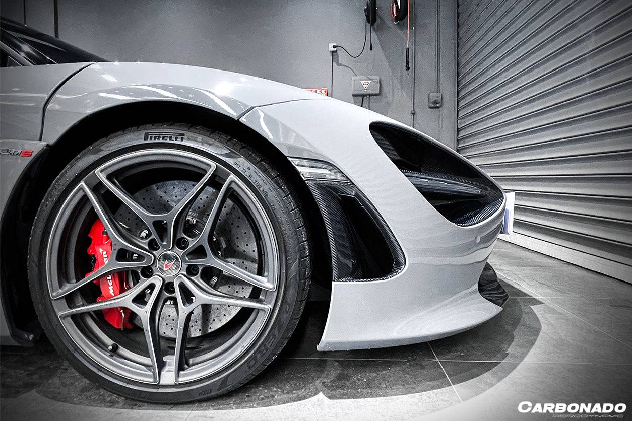 2017-2022 McLaren 720s Carbon Fiber Front Bumper Side Air Vents Replacement - Carbonado Aero