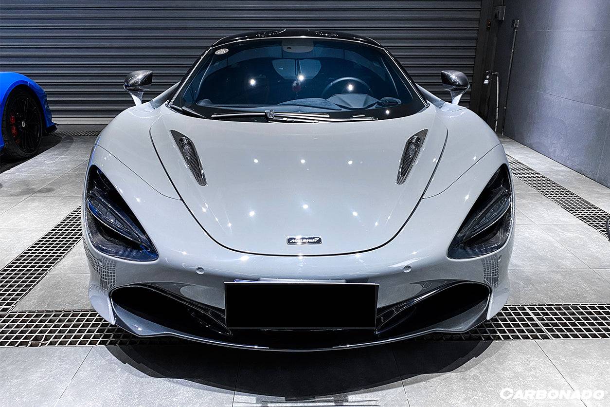 2017-2022 McLaren 720S OEM Style Carbon Fiber Hood Scoop - Carbonado