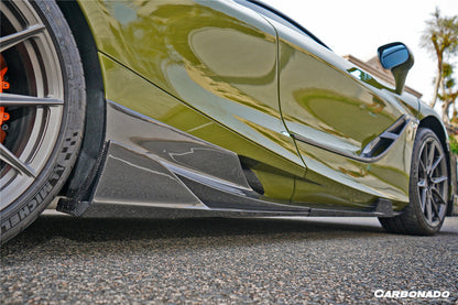 2017-2022 McLaren 720S 765LT-Style Dry Part Carbon Fiber Side Skirts