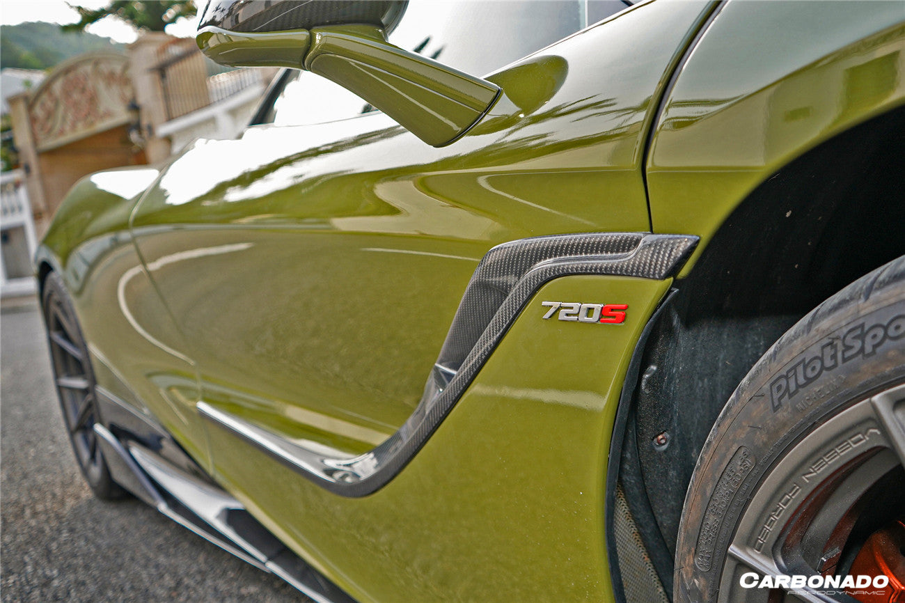 2017-2022 McLaren 720S 765LT-Style Dry Part Carbon Fiber Side Skirts
