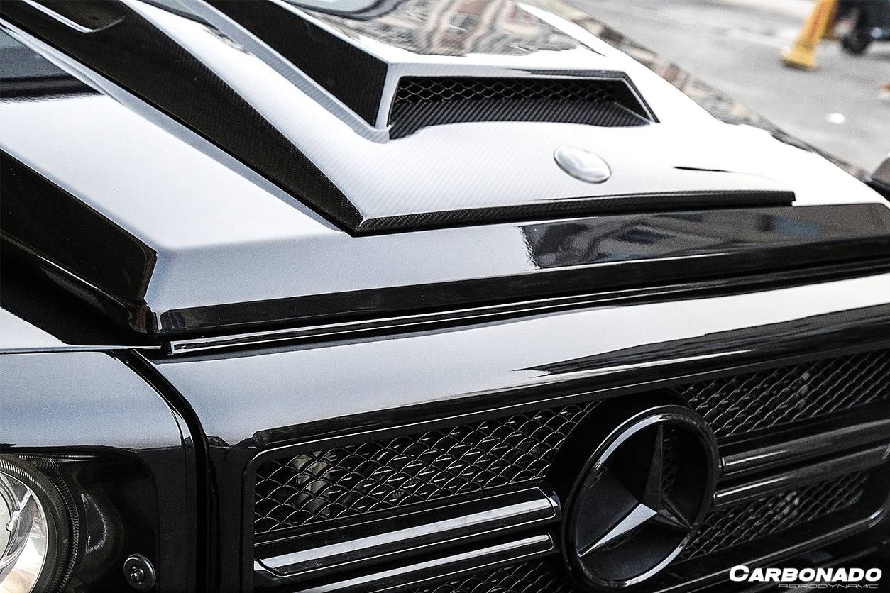 2003-2018 Mercedes Benz W463 G Wagon BRS Style Autoclave Carbon FIber Hood Scoop - Carbonado Aero