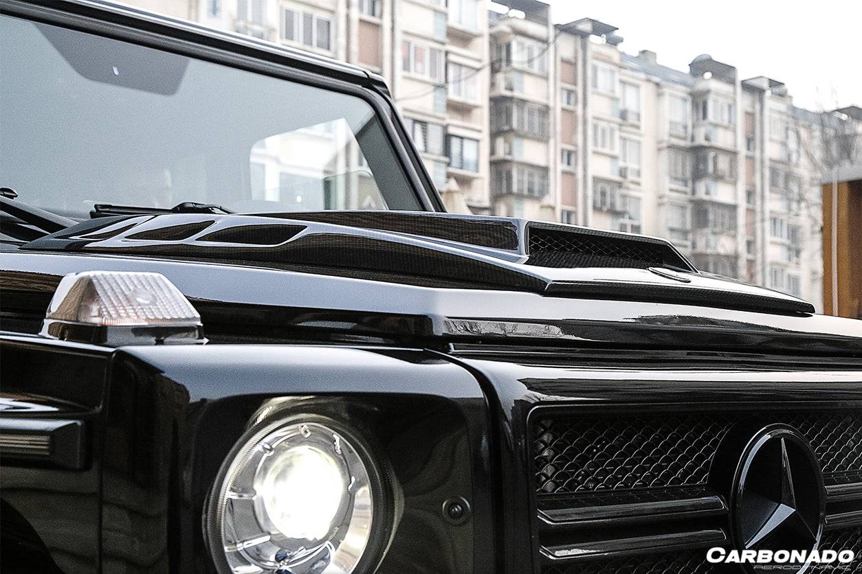 2003-2018 Mercedes Benz W463 G Wagon BRS Style Autoclave Carbon FIber Hood Scoop - Carbonado Aero