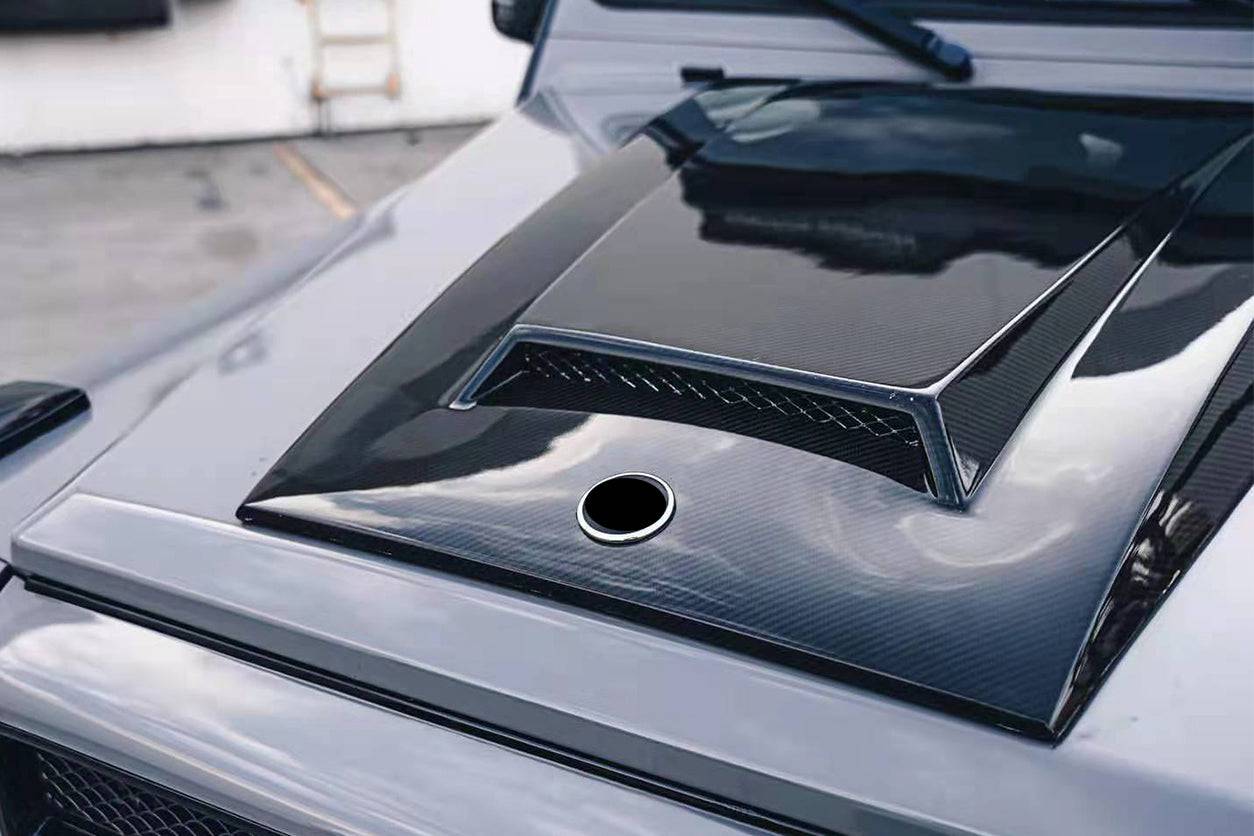 2003-2018 Mercedes Benz W463 G Wagon BRS Style Autoclave Carbon FIber Hood Scoop - Carbonado