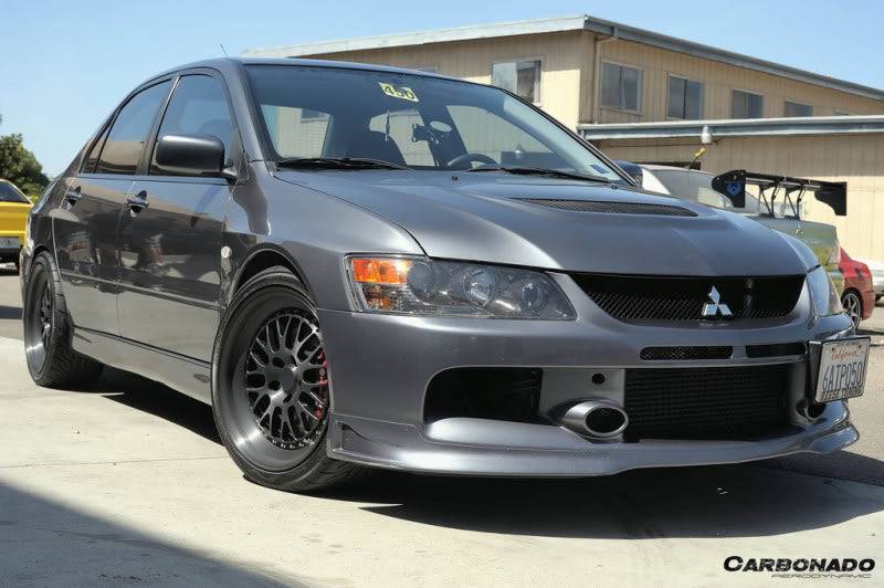 2003-2006 Mitsubishi Evo 7/8/9 SE Style Carbon Fiber Front Lip - Carbonado