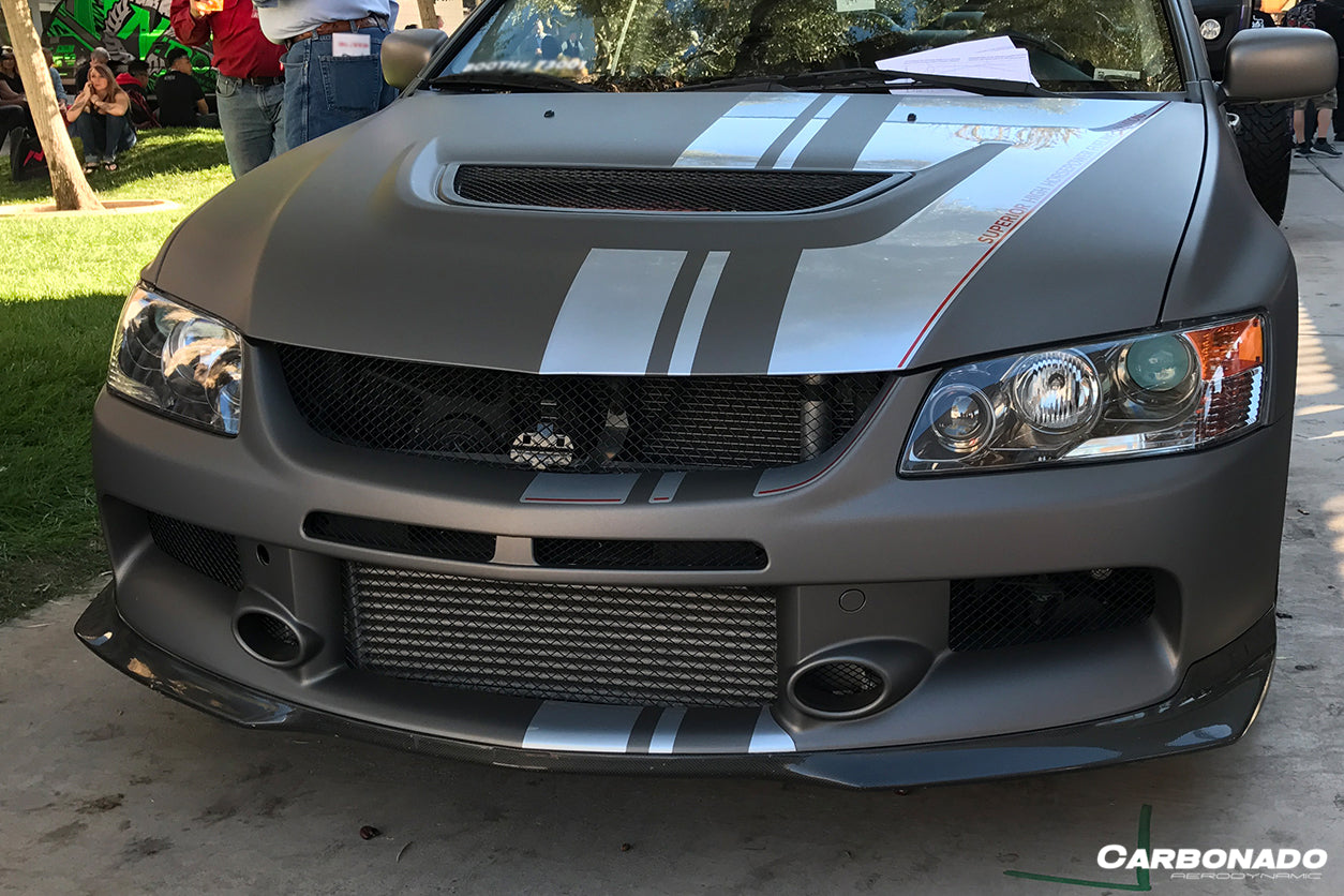 2003-2006 Mitsubishi Evo 7 & 8 & 9 OE Style Carbon Fiber Front Lip - Carbonado
