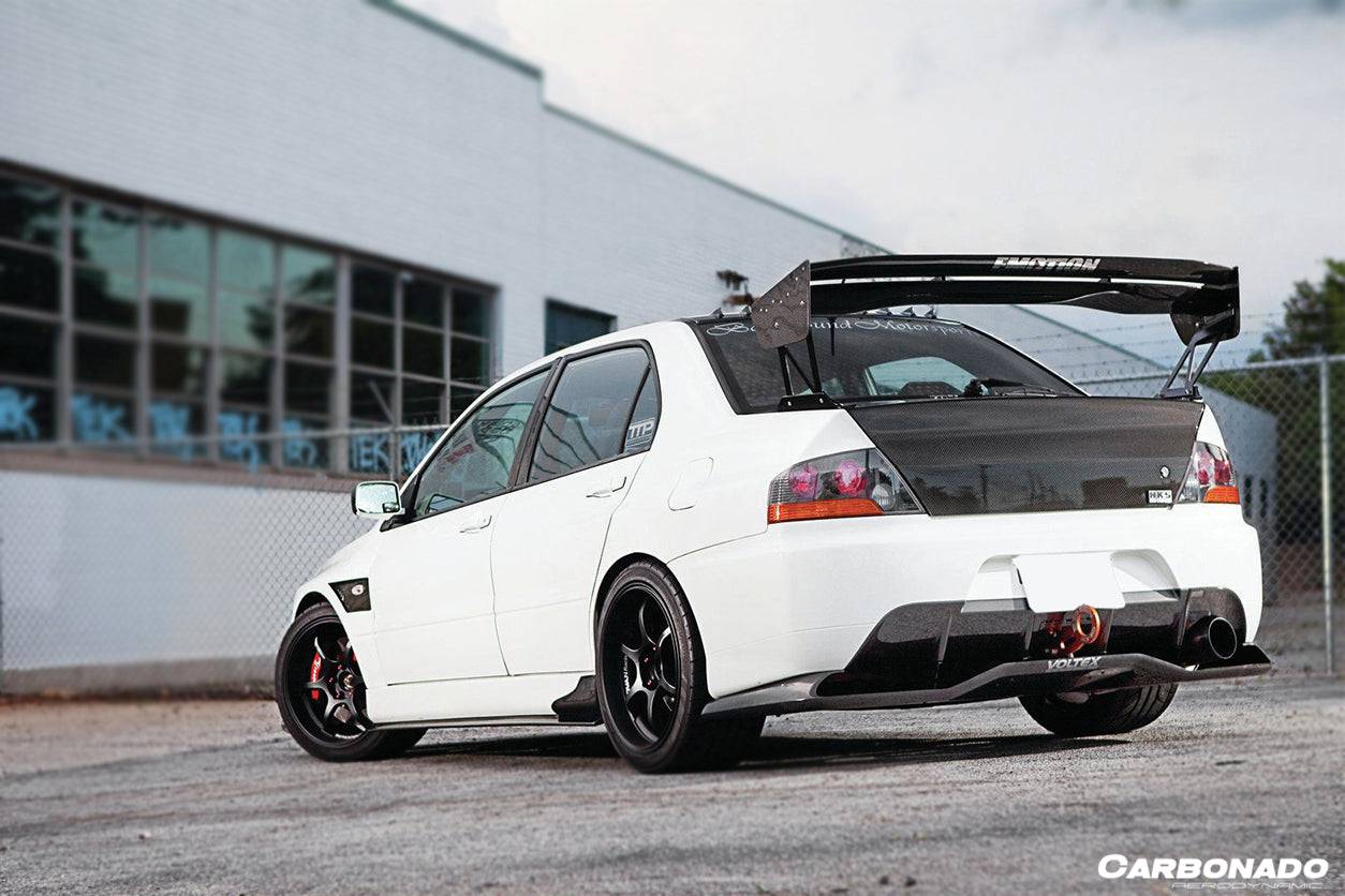 2003-2006 Mitsubishi Evolution 7/8/9 RX Style Carbon Fiber Spliter - Carbonado Aero