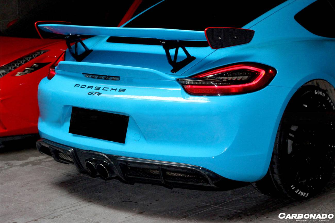 2012-2016 Porsche 981 Boxster/Cayman GT4 Style Rear Diffuser - Carbonado