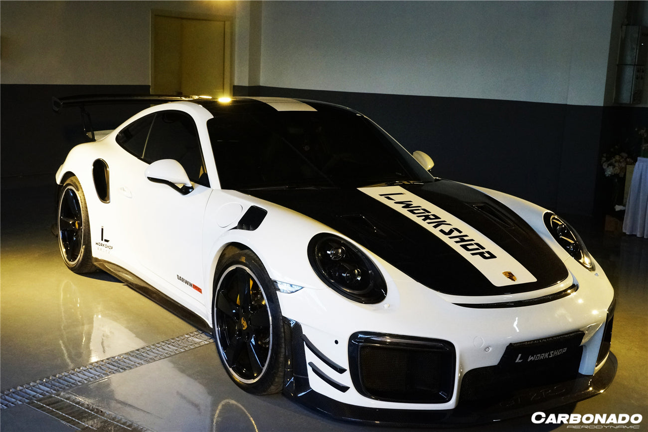 2013-2019 Porsche 991 Turbo/S GT2RS Style Front Bumper and Fender - Carbonado Aero
