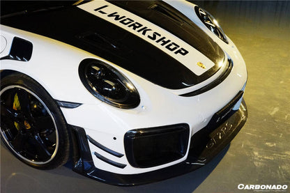 2013-2019 Porsche 991 Turbo/S GT2RS Style Front Bumper and Fender - Carbonado Aero