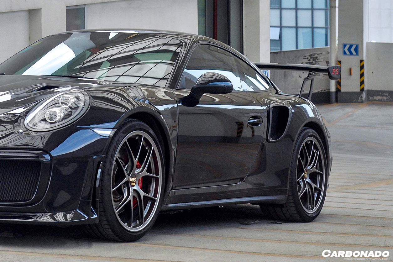 2013-2019 Porsche 911 991 Turbo/S GT2RS Style Carbon Fiber Quarter Panel Side Scoops - Carbonado Aero