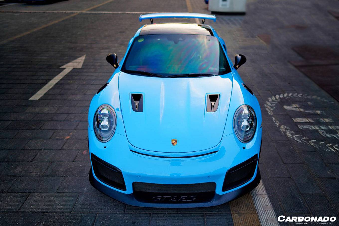 2013-2019 Porsche 991 Turbo & S GT2RS Style Front Bumper and Fender - Carbonado