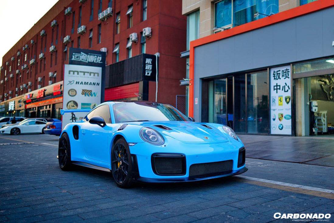 2013-2019 Porsche 991 Turbo & S GT2RS Style Front Bumper and Fender - Carbonado
