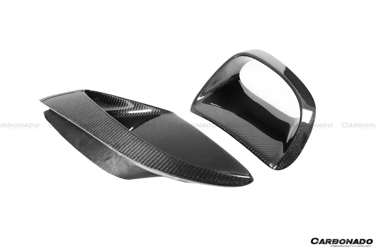 2013-2019 Porsche 911 991 Turbo/S GT2RS Style Carbon Fiber Quarter Panel Side Scoops - Carbonado Aero