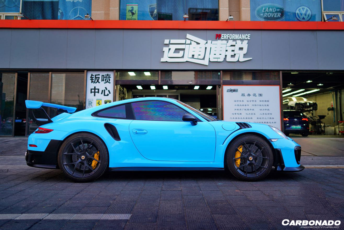2013-2019 Porsche 991 Turbo/S GT2RS Style Front Bumper and Fender - Carbonado Aero