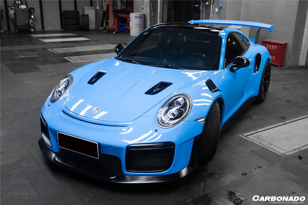 2013-2019 Porsche 991 Turbo/S GT2RS Style Front Bumper and Fender - Carbonado Aero
