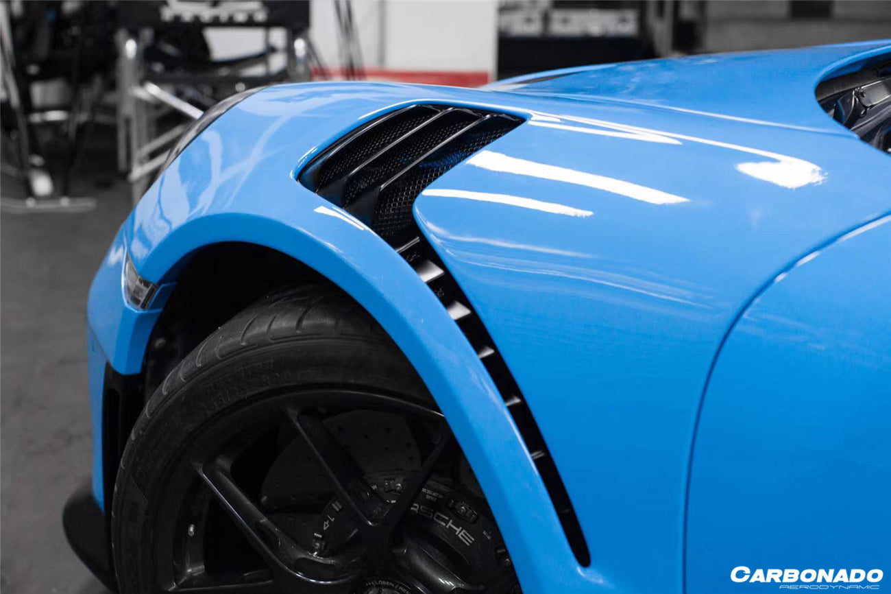 2013-2019 Porsche 991 Turbo/S GT2RS Style Front Bumper and Fender - Carbonado Aero