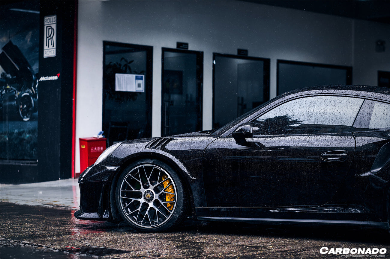 2013-2019 Porsche 991 Turbo/S GT2RS Style Front Bumper and Fender - Carbonado Aero