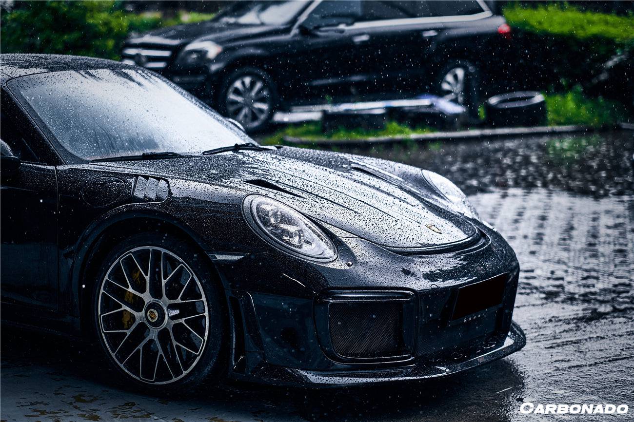 2013-2019 Porsche 991 Turbo/S GT2RS Style Front Bumper and Fender - Carbonado Aero