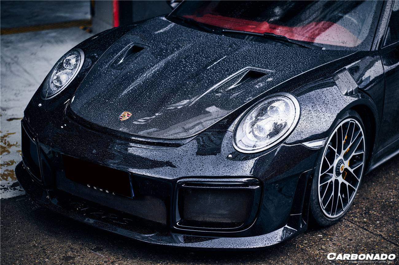 2013-2019 Porsche 991 Turbo/S GT2RS Style Front Bumper and Fender - Carbonado Aero