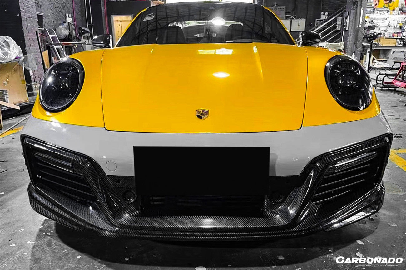 2020-2023 Porsche 911 992 TurboS TA Style Front Bumper - Carbonado Aero