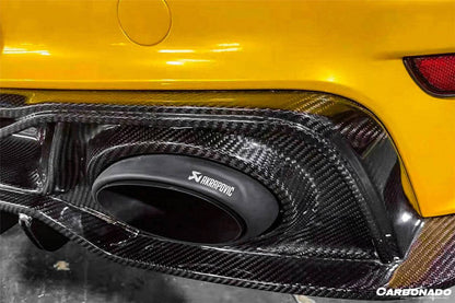 2020-2023 Porsche 911 992 Turbo S TA Style DRY Carbon Fiber Rear Lip With Winglets - Carbonado