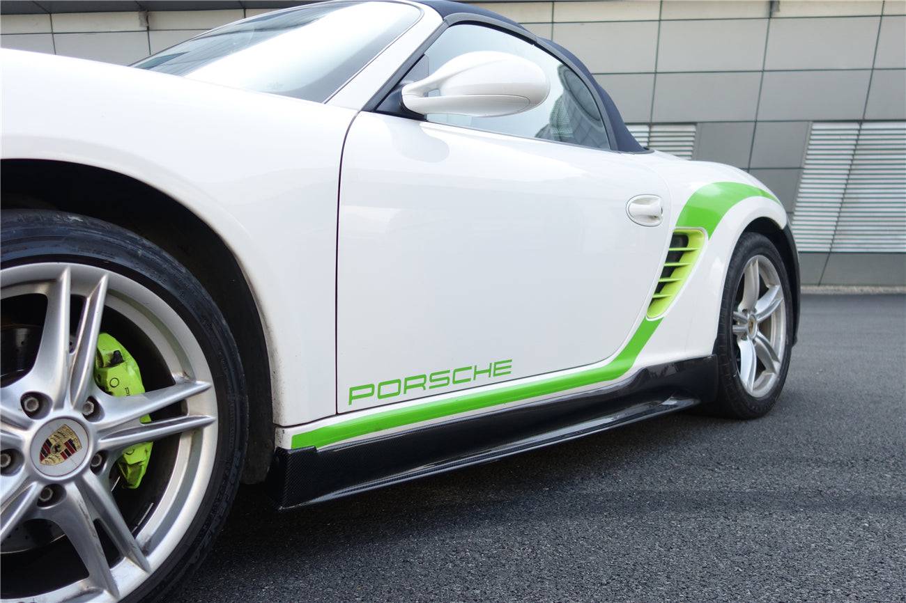 2005-2012 Porsche Cayman & Boxster 987 TA Style Side Skirts - Carbonado