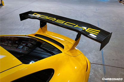2012-2015 Porsche 911 991.1 GT3 ONLY AR Style Carbon Fiber Trunk Spoiler - Carbonado Aero