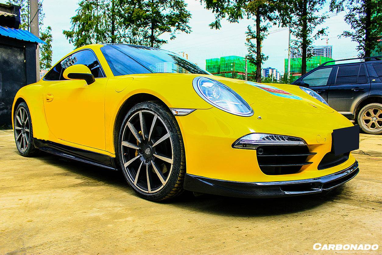 2012-2015 Porsche 911 991.1 Carrera/S/4S VRS Style Carbon Fiber Front Lip - Carbonado Aero