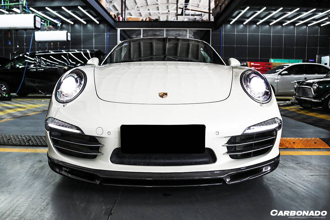 2012-2015 Porsche 911 991.1 Carrera/S/4S VRS Style Carbon Fiber Front Lip - Carbonado
