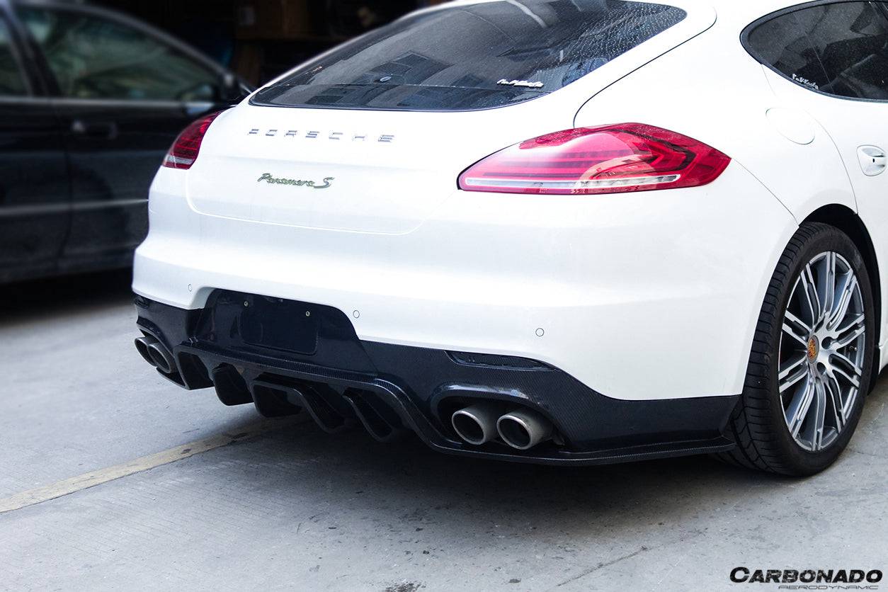 2013-2016 Porsche Panamera 970.2 BS-Sport Style Carbon Fiber Rear Diffuser - Carbonado Aero