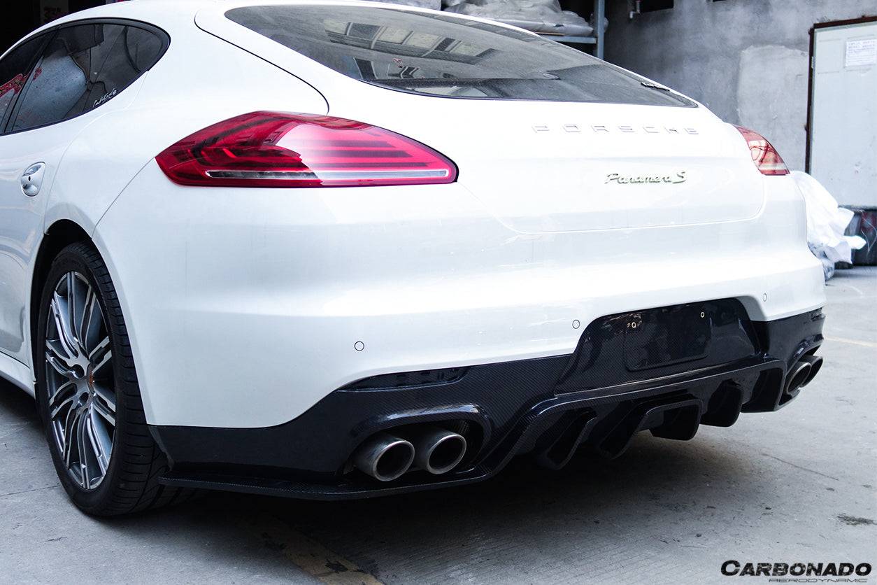 2013-2016 Porsche Panamera 970.2 BS-Sport Style Carbon Fiber Rear Diffuser - Carbonado Aero