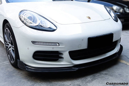 2013-2016 Porsche Panamera 970.2 BS-Sport Style Carbon Fiber Front Lip - Carbonado