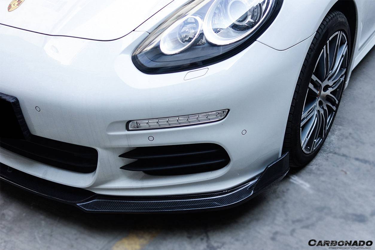2013-2016 Porsche Panamera 970.2 BS-Sport Style Carbon Fiber Front Lip - Carbonado Aero