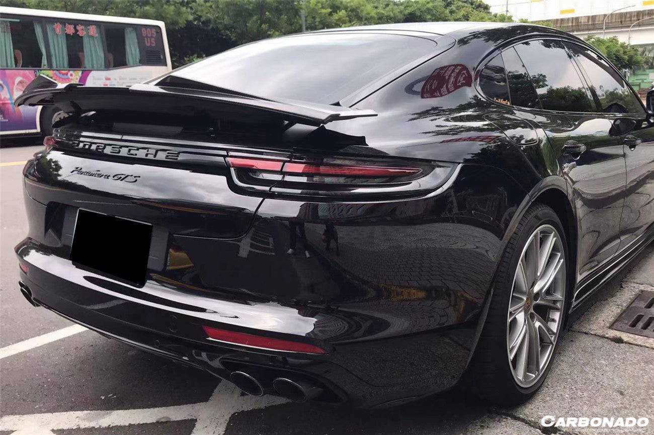 2017-2023 Porsche Panamera 971 TA Style DRY Carbon Fiber Trunk Spoiler - Carbonado Aero