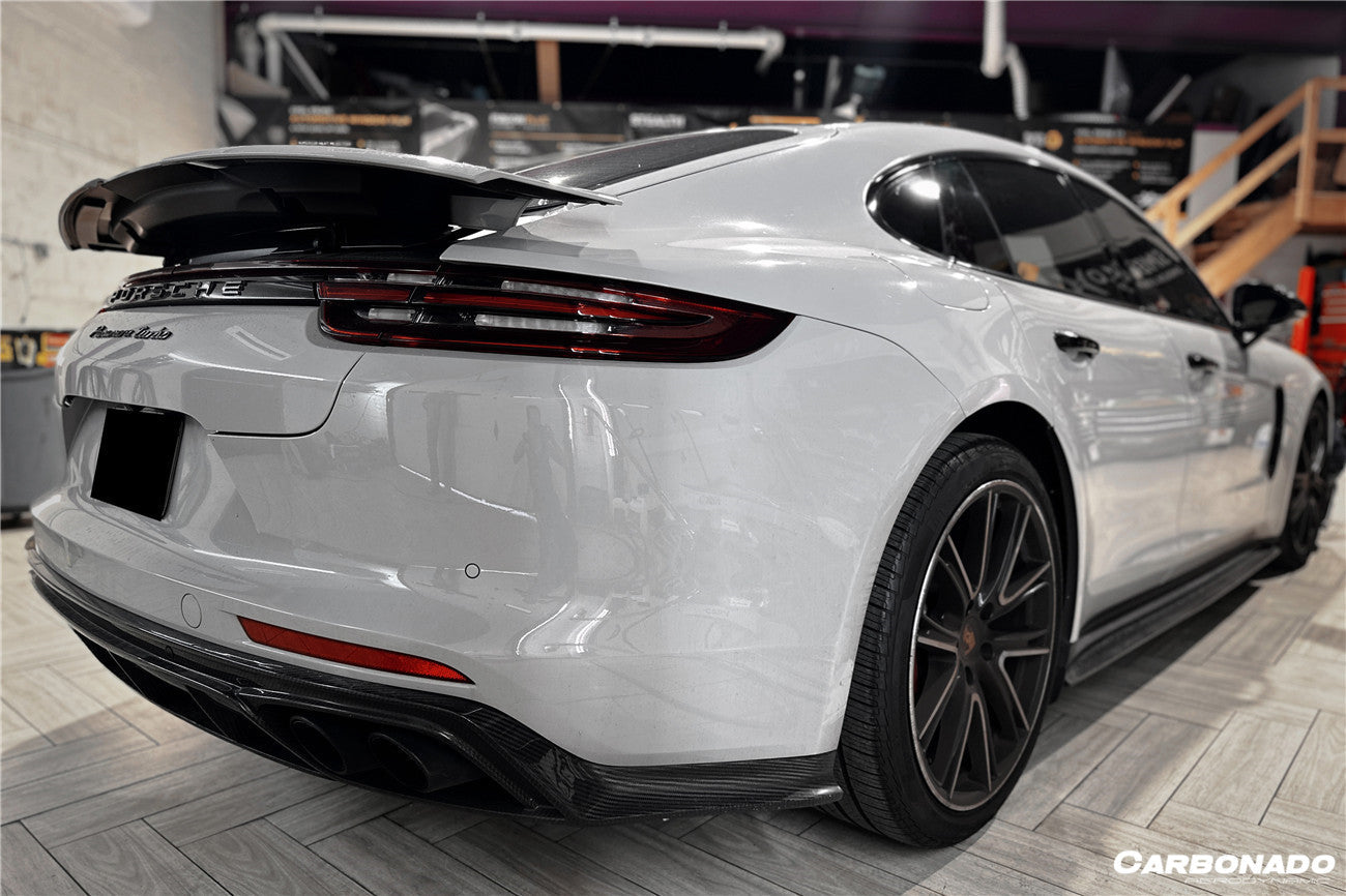 2017-2023 Porsche Panamera 971 4S/4/GTS OD Style Carbon Fiber Rear Lip - Carbonado Aero