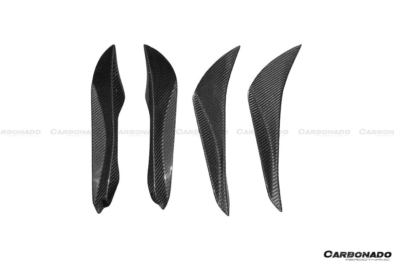 2012-2014 Scion FRS / Toyota GT86/ Subaru BRZ RBY1 Style Carbon Fiber Front Bumper Canards - Carbonado Aero