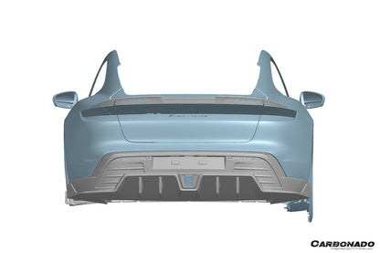 2019-2024 Porsche Taycan AD Style DRY Carbon Fiber Trunk Spoiler