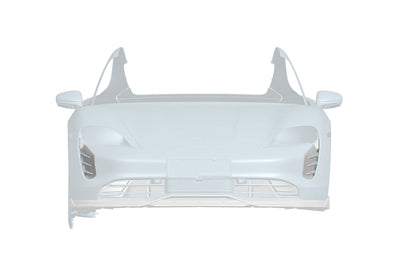 2019-2024 Porsche Taycan AD Style DRY Carbon Fiber Front Bumper Air Vents - Carbonado