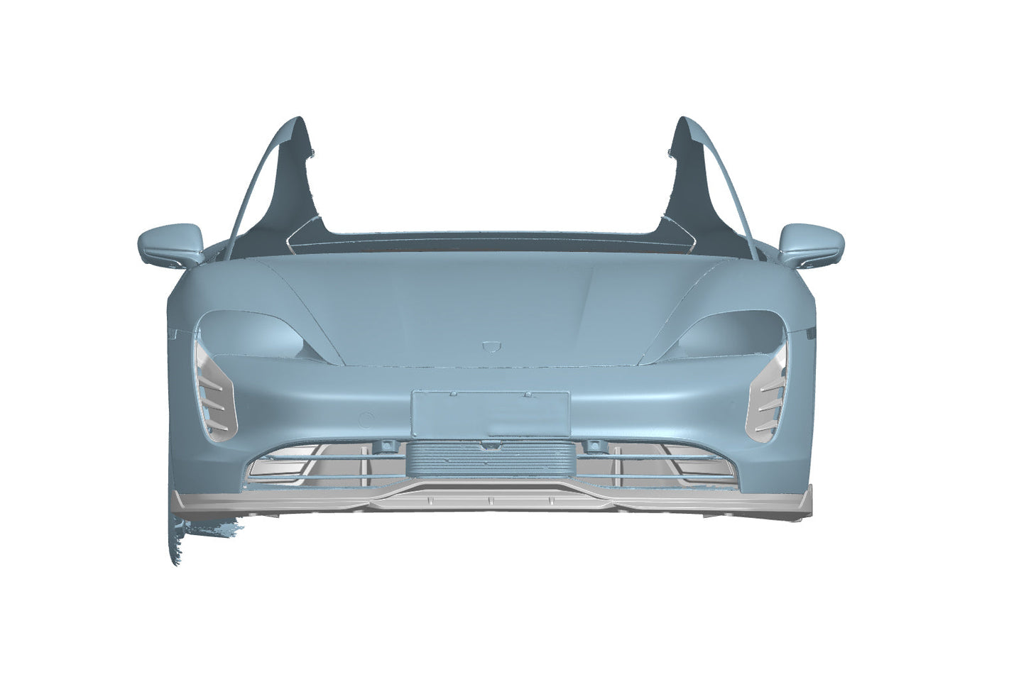 2019-2024 Porsche Taycan & GTS & Turbo AD Style DRY Carbon Fiber Front Lip - Carbonado