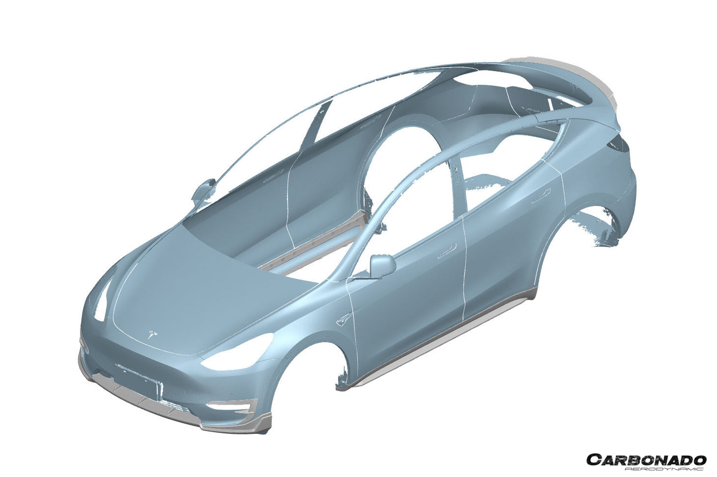 2020-2024 Tesla Model Y AD Style Dry Carbon Fiber Front Lip