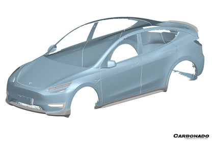 2020-2024 Tesla Model Y AD Style Dry Carbon Fiber Front Lip - Carbonado