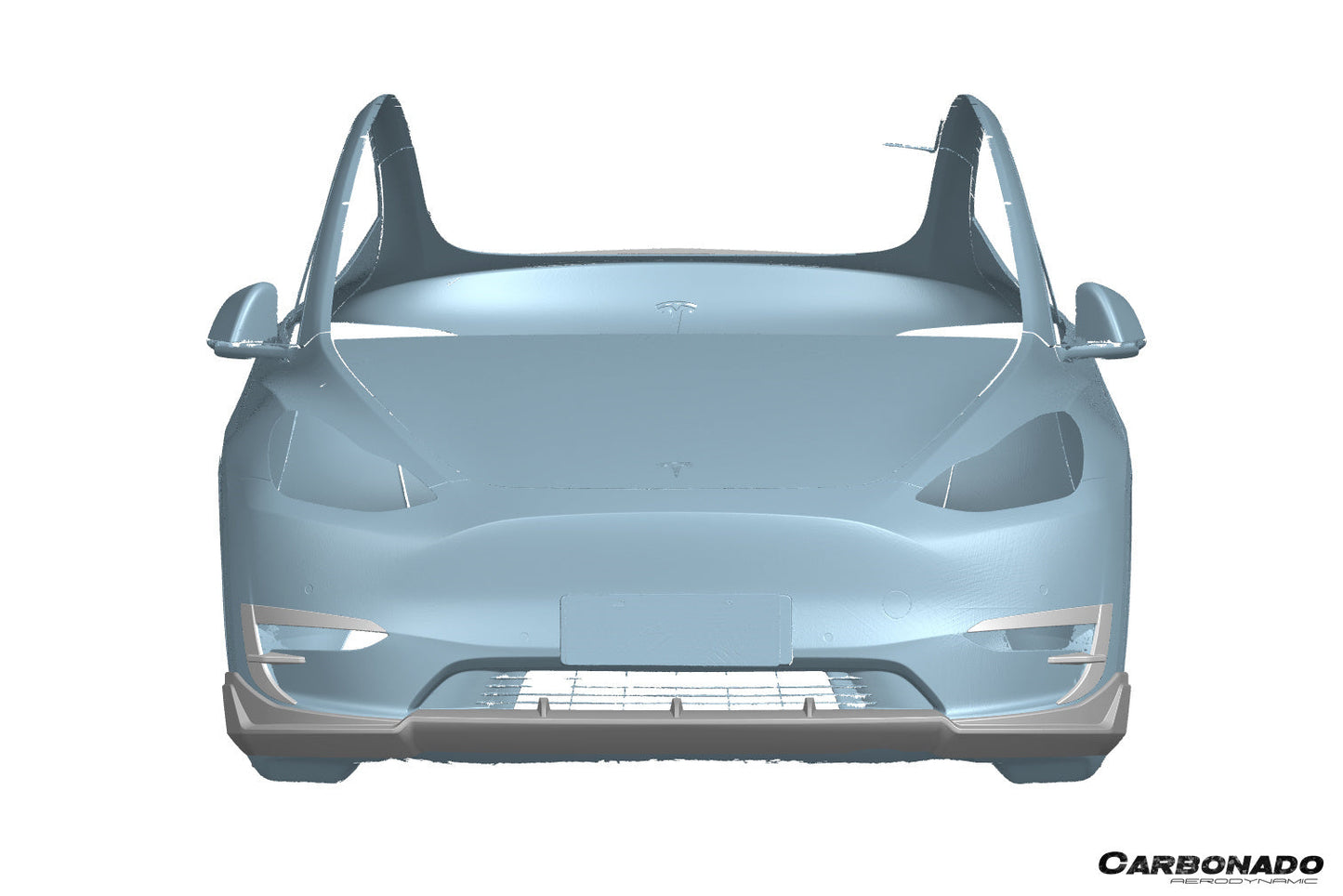 2020-2024 Tesla Model Y AD Style Dry Carbon Fiber Front Daytime Running Light Covers